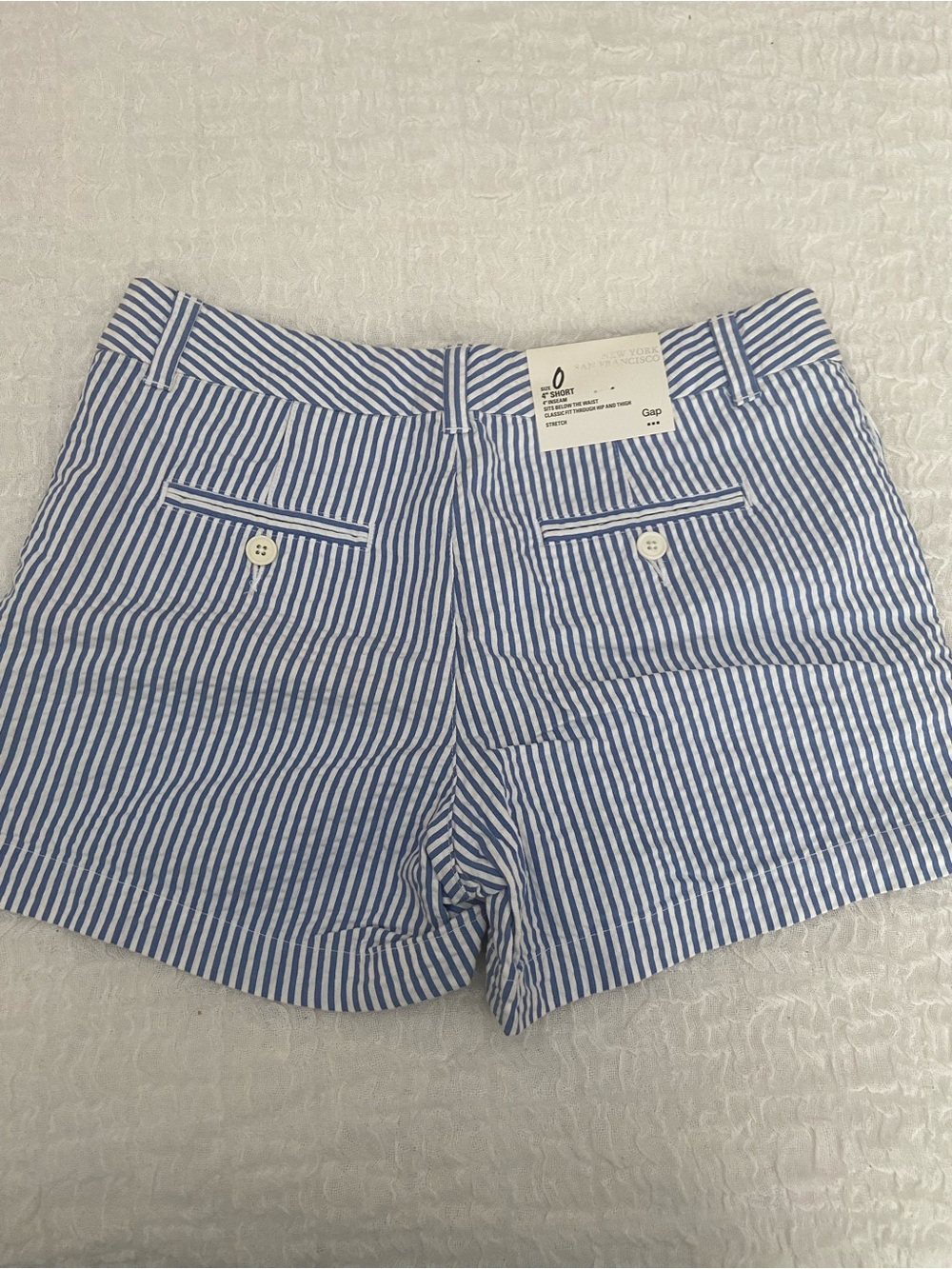 NWT GAP SEERSUCKER SHORTS SIZE 0 - Picture 7 of 8